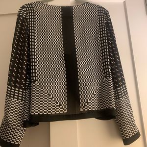 Club Monaco Twist Back Printed Top